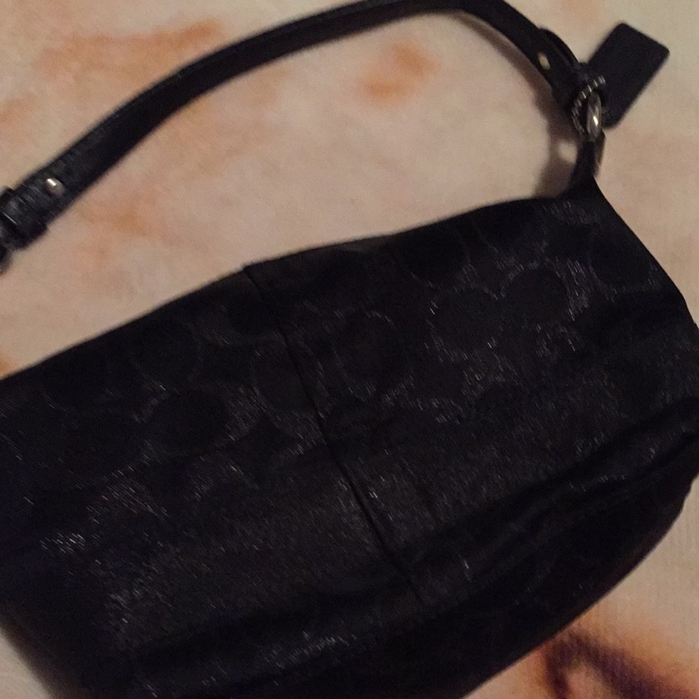 Black coach mini purse